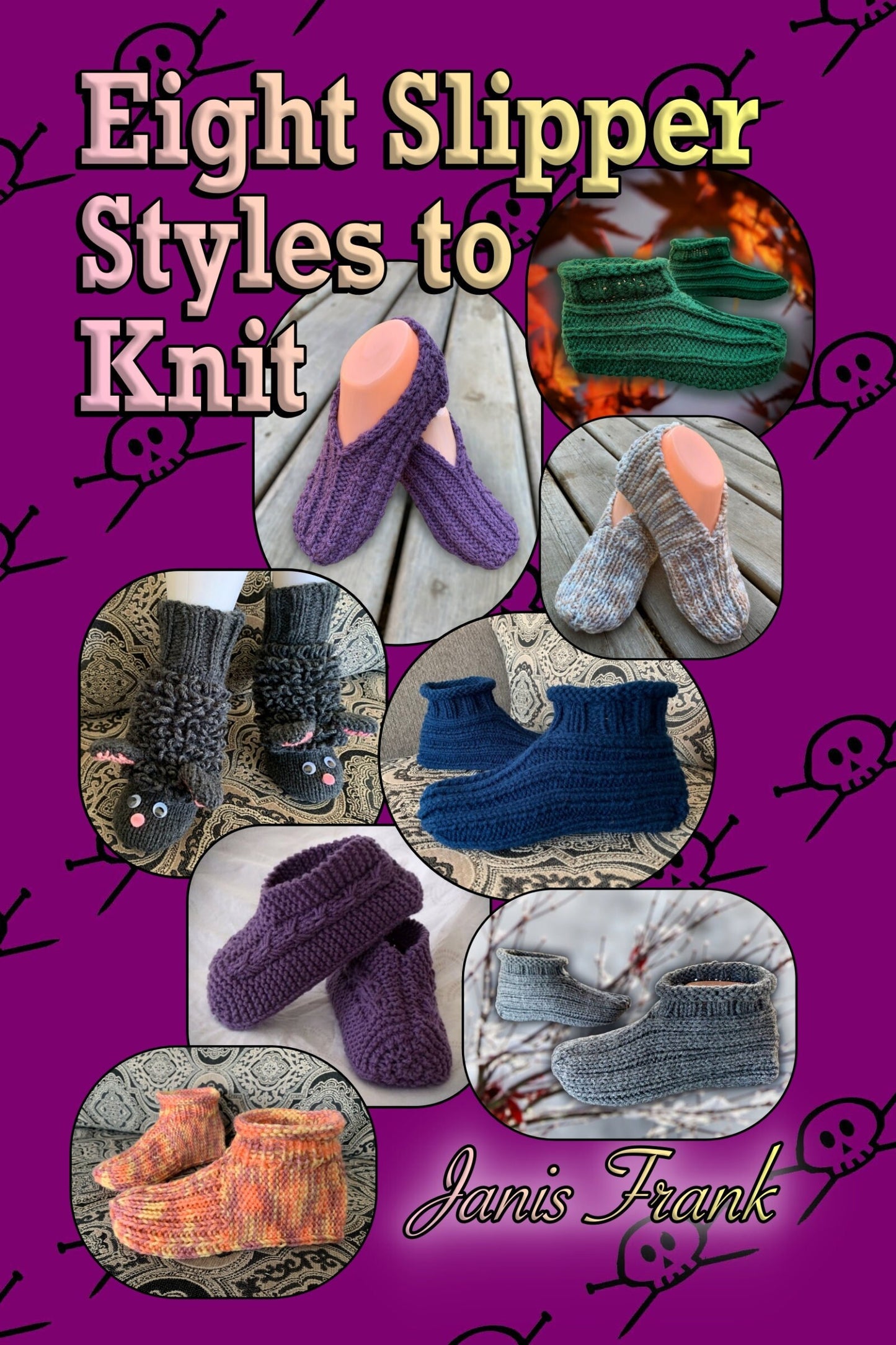 Eight Slipper Styles to Knit - 8 Adult Slipper Pattern Collection - House Shoes - Adult Booties - Instant PDF Download - English Only
