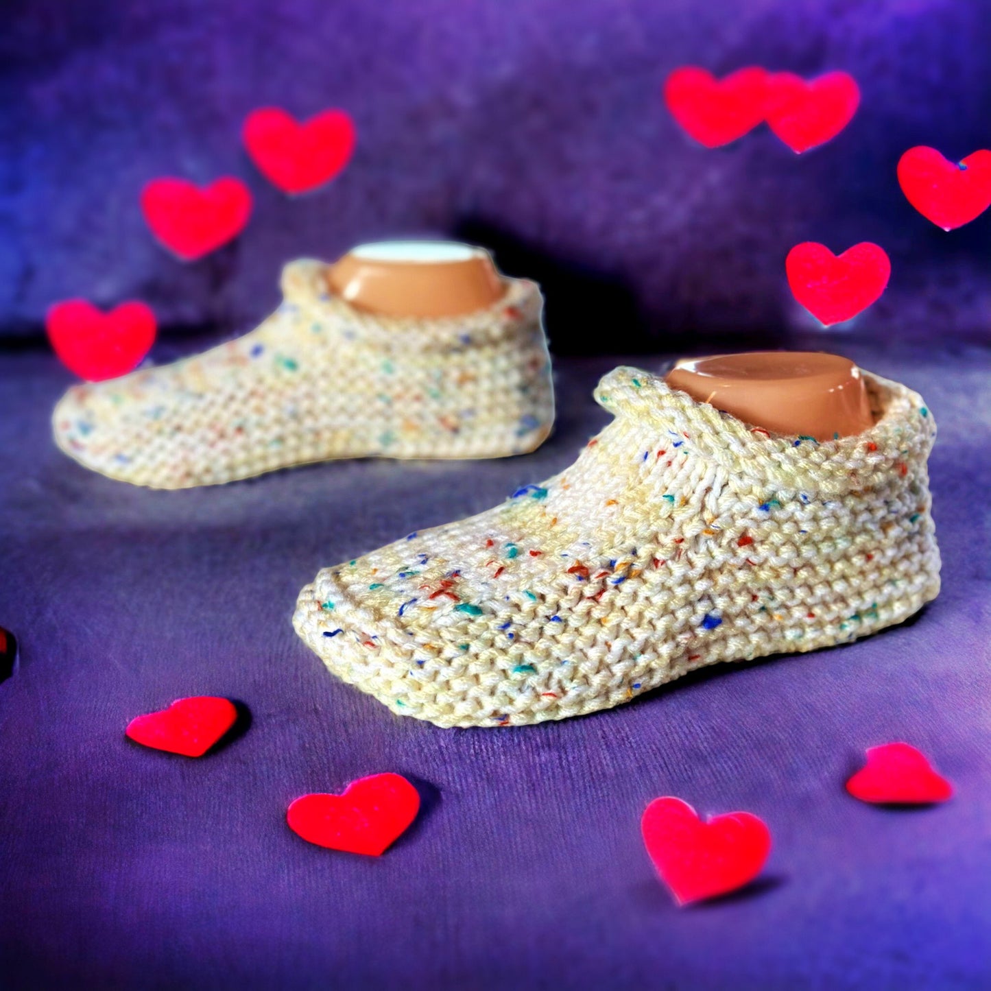 CUSTOM MADE Ultra Thick Hand Knit Slippers for Adults – Extra Warm & Durable