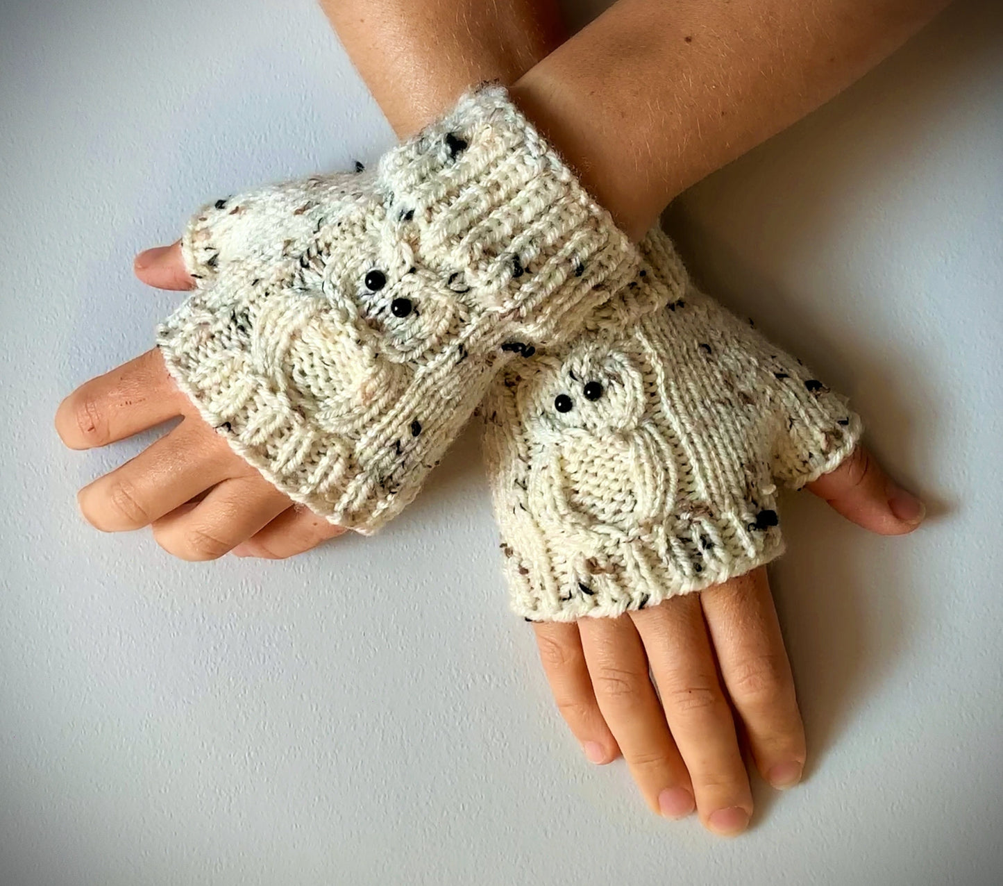 Knit Your Own Owl Fingerless Gloves – PDF Pattern with Full Video Tutorial - English ONLY!