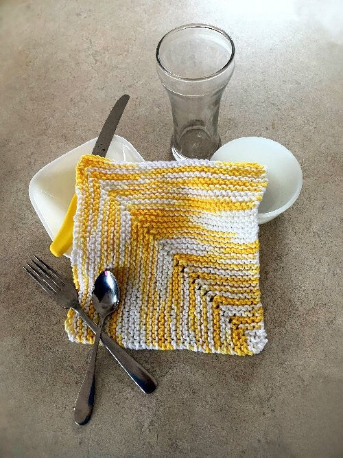 Knitting Patterns - Seven Knit Dishcloth Designs - Learn to KNIT! - Includes Video Tutorials! - Great for Beginners - Washcloth - English