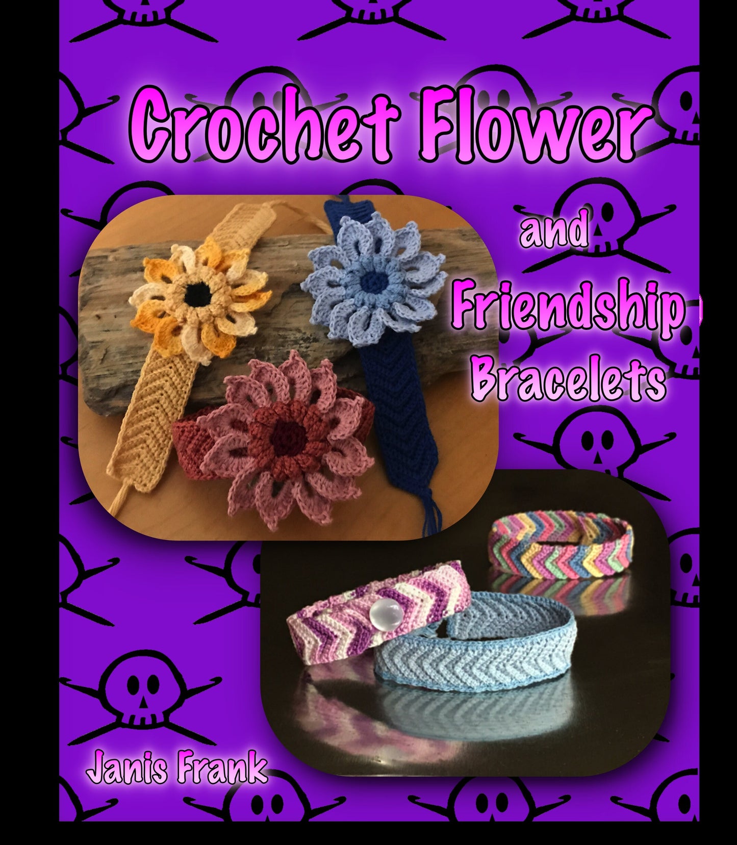 Crochet Pattern - Crocheted Flower and Friendship Bracelet - PDF Tutorial - Crochet Jewelry Pattern - English Only