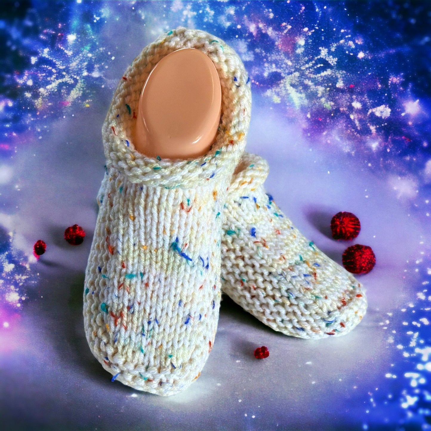 Knitting Pattern - Ultra Thick Slip-On Bootie Slippers for Adults - Knit with Super Bulky Yarn & Straight Needles - Knit Fast - English Only