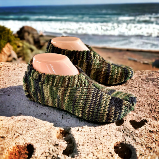 Easy Slip-On Slippers Knitting Pattern