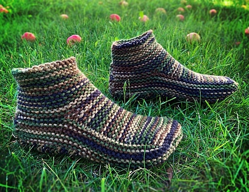 Knitting Patterns - Seven Slipper Styles to Knit - Instant PDF Download - English Only