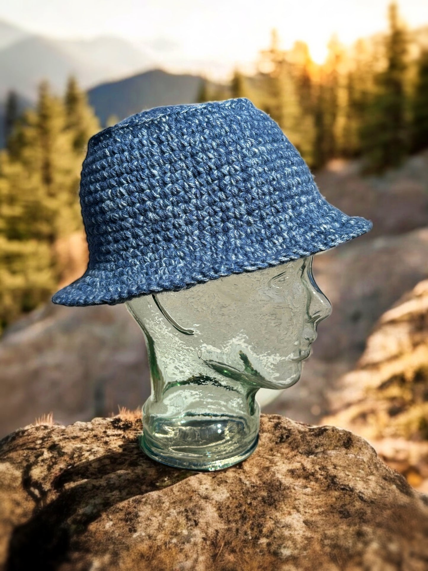 Handmade Crochet Bucket Hat – Unisex Summer Sun Hat for Men and Women, Packable and Lightweight