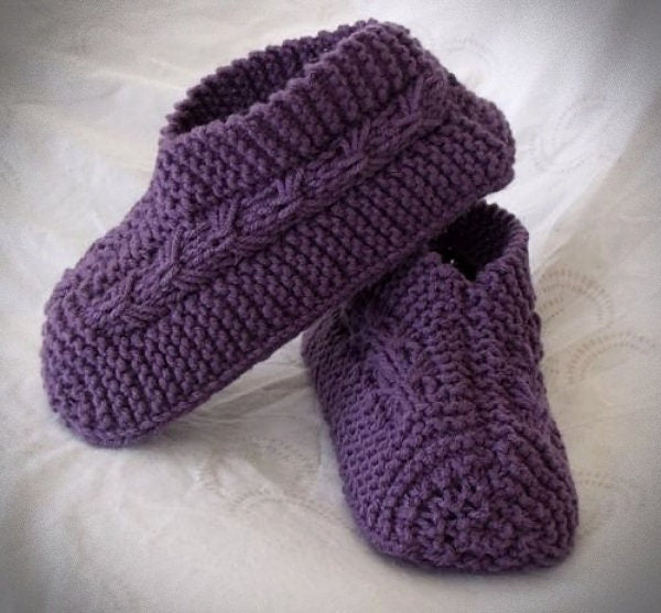 Eight Slipper Styles to Knit - 8 Adult Slipper Pattern Collection - House Shoes - Adult Booties - Instant PDF Download - English Only