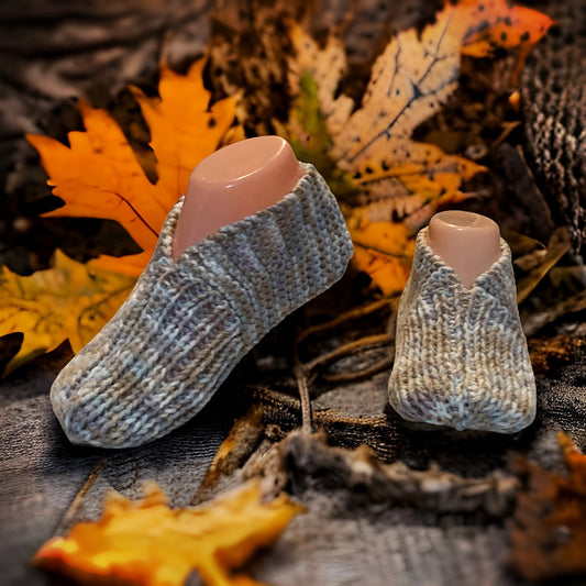 Knitting Pattern - How to Knit Adult Bootie Slippers Pattern with Full Step-by-Step How-to Video - Easy Knit Slipper Pattern - English Only