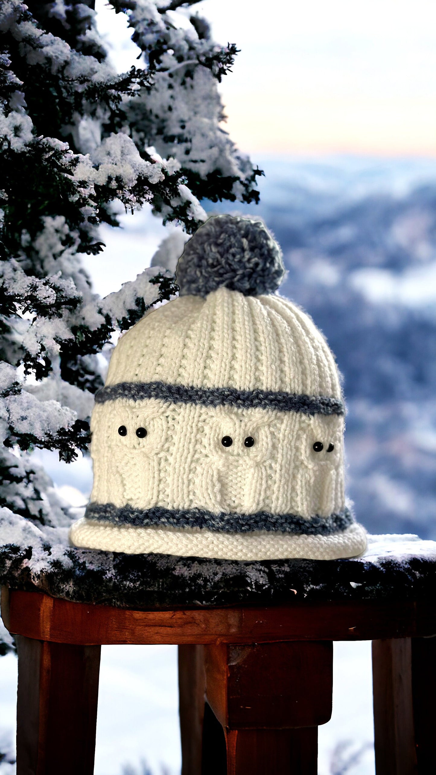 Owl Knitting Pattern Bundle – Fingerless Gloves, Beanie, and Scarf (Knit Flat on Straight Needles) 🦉🧶 - English Only!