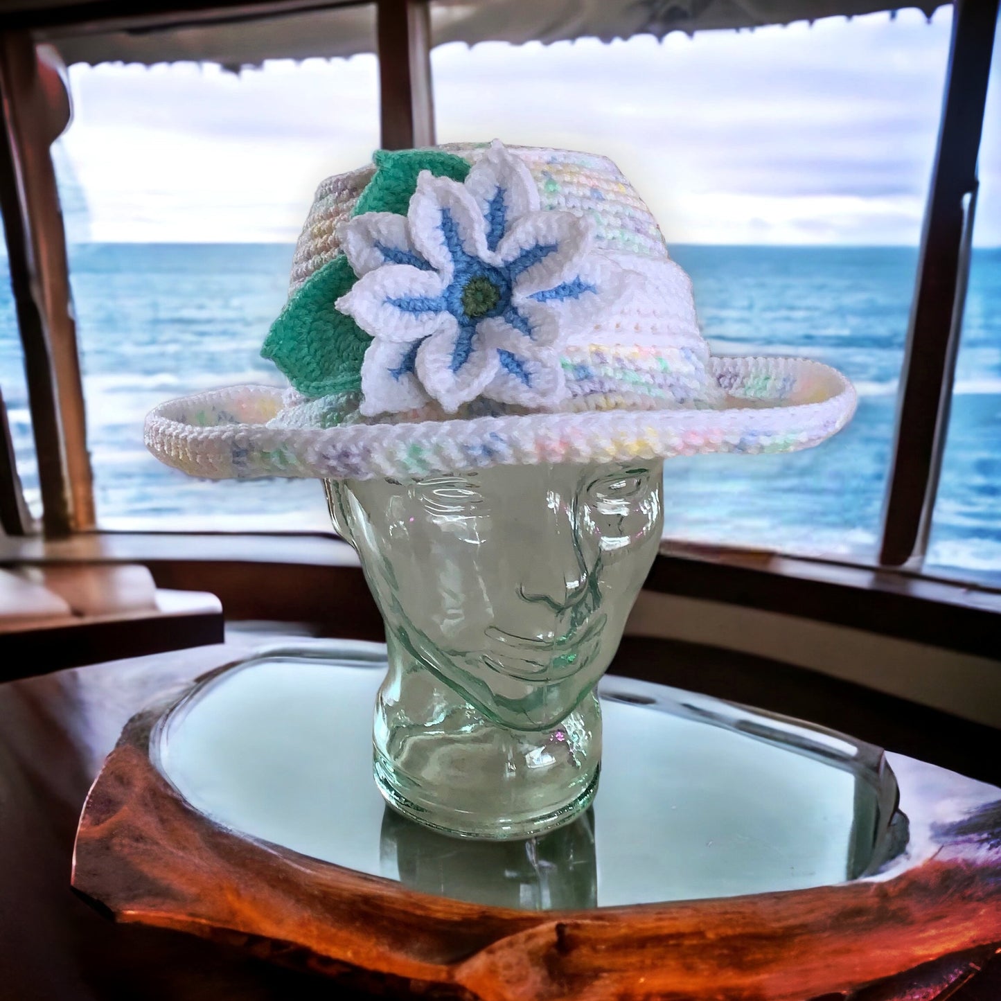 Crochet Pattern - 3 Hats in 1 - How to Crochet a Sun Hat with Flower - Easy Bucket Hat - Cowboy Cowgirl Hat - PRINTABLE - English Only