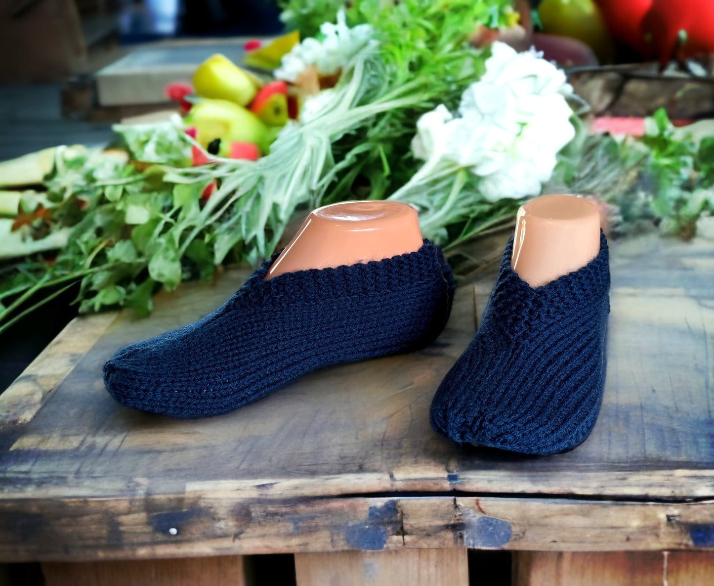 Easy Slip-On Slippers Knitting Pattern