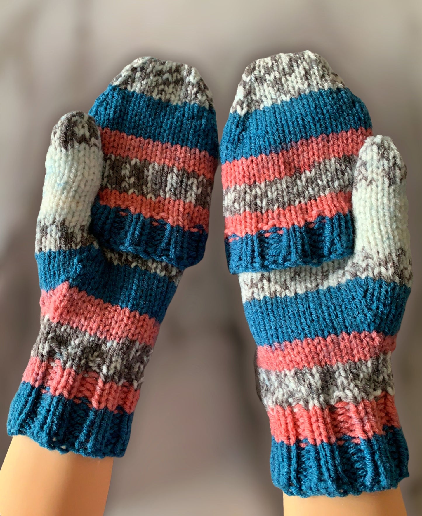 Fold-Back Flip-Top Mitts Knitting Pattern | Fingerless Mittens PDF - Granny Gloves, Half Gloves, Half Mitts - English Only