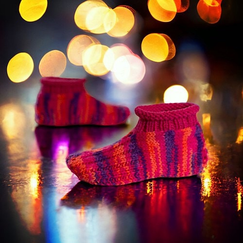 Knitting Pattern - Knitted Cozy Cuff Slippers - Includes Video LINKS! - Printable Knitting Tutorial PDF - English Only
