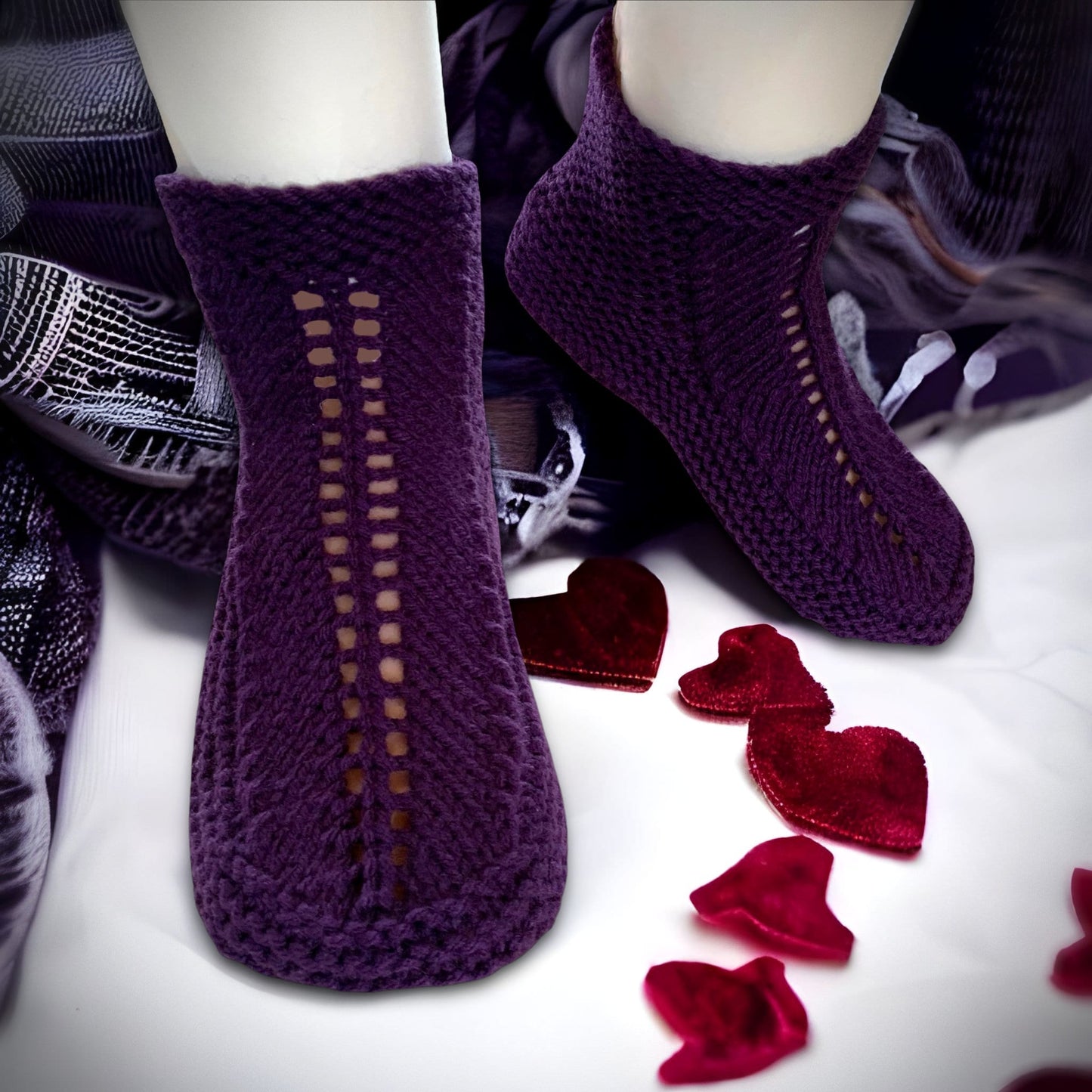 Knitting Patterns - Seven Slipper Styles  for Cozy Feet - Instant PDF Download - How to Knit Slippers - Knitting Tutorial - English Only