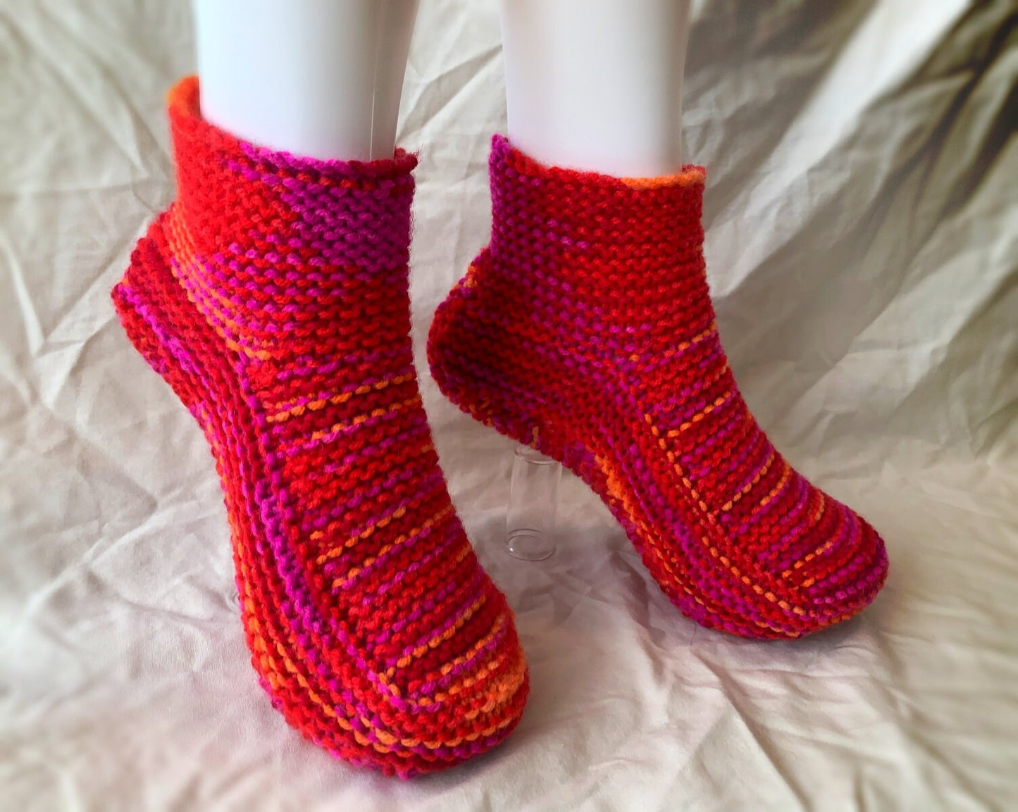 Knitting Pattern - Moccasin Slippers with a Cuff - Now with How-to VIDEO! - Knitting Tutorial for Tablet, Phone or Computer - English Only