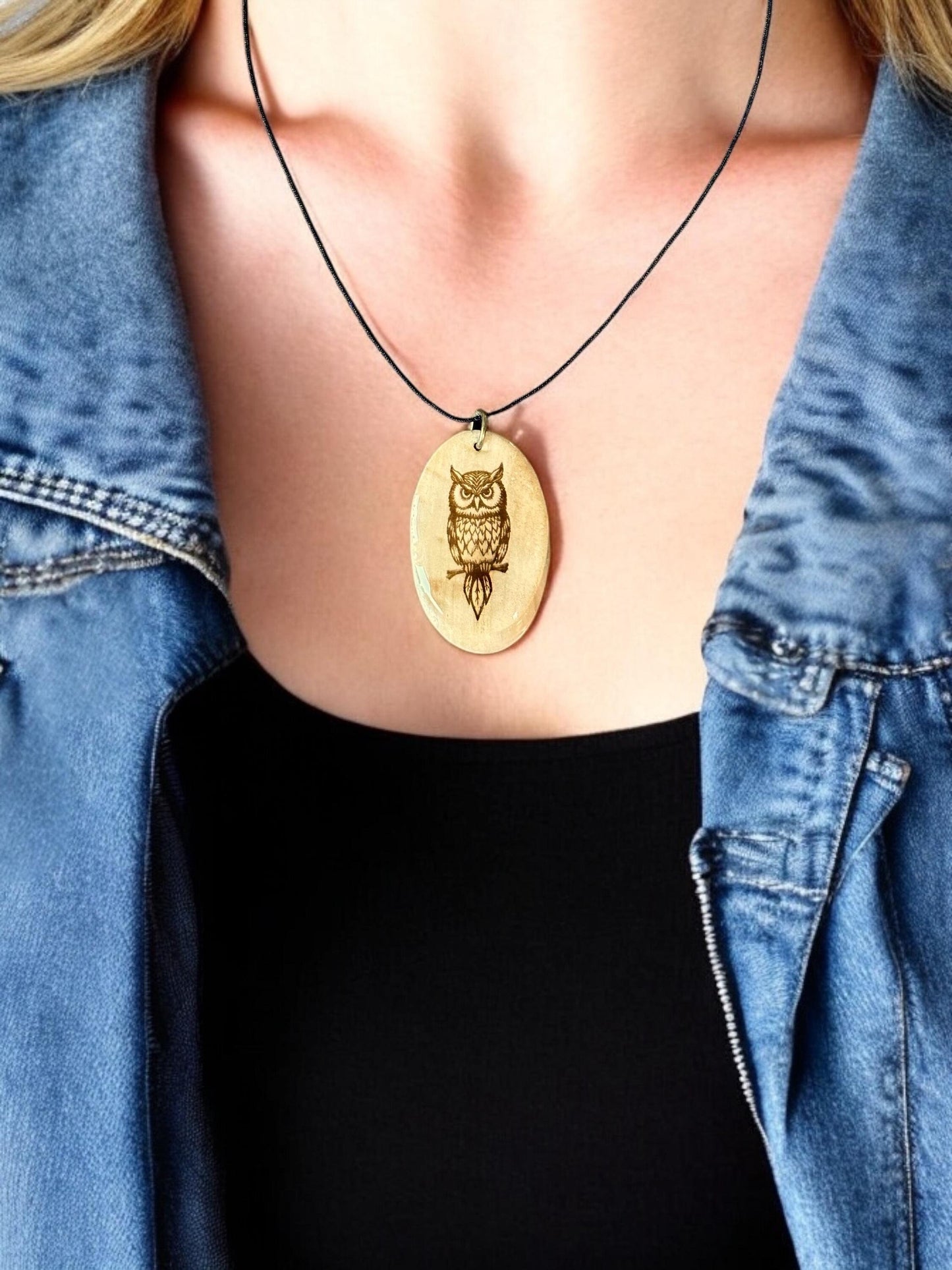 Handmade Owl Necklace - Unique Owl Pendant - Witchy Jewelry Gift for Women - Mystical Owl Necklace