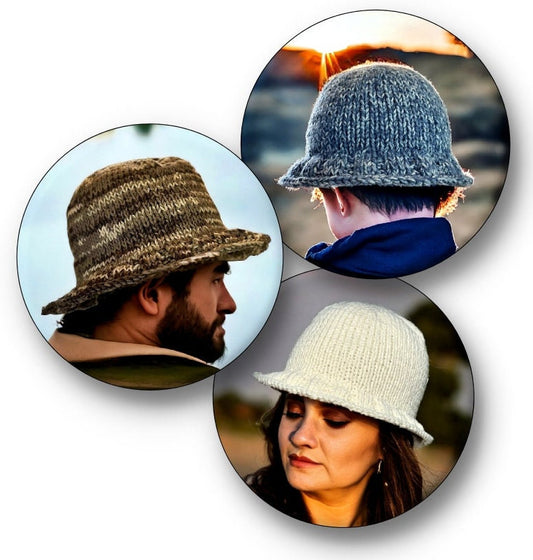 Knitting Pattern - Bucket Hat for Adults Children Kids - Fishing Hat Pattern - Knit Hat for Family - Knit Man Hat Pattern - English Only