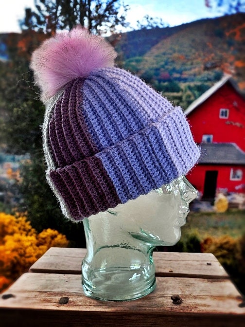 Crochet Pattern - Crochet Beanie Pattern - Crocheted Hat Pattern - Easy to Crochet Hat Tutorial w Photos - Crochet Thick Hat - English ONLY