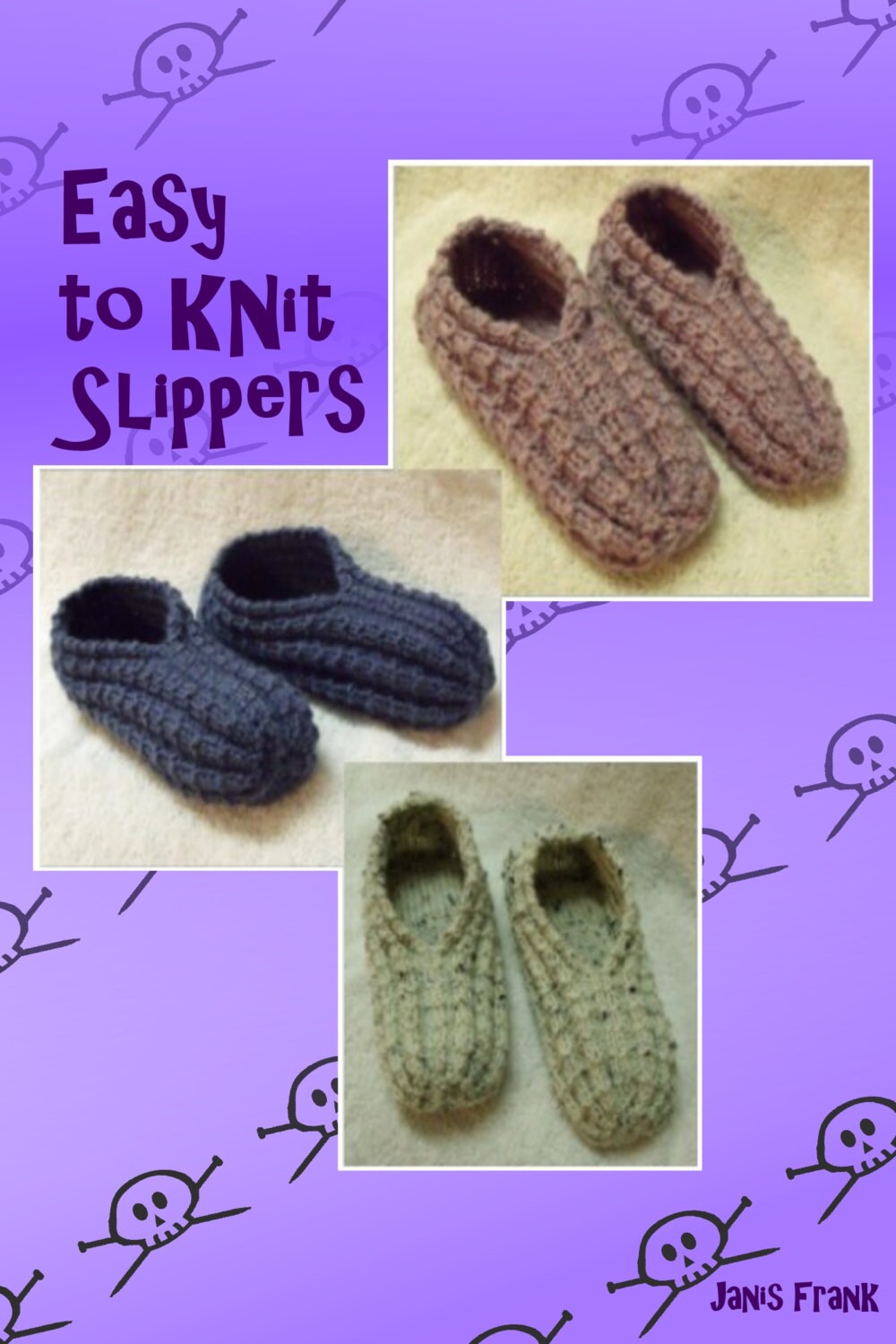 Easy to Knit Slippers Knitting Pattern - PDF Tutorial - English Only