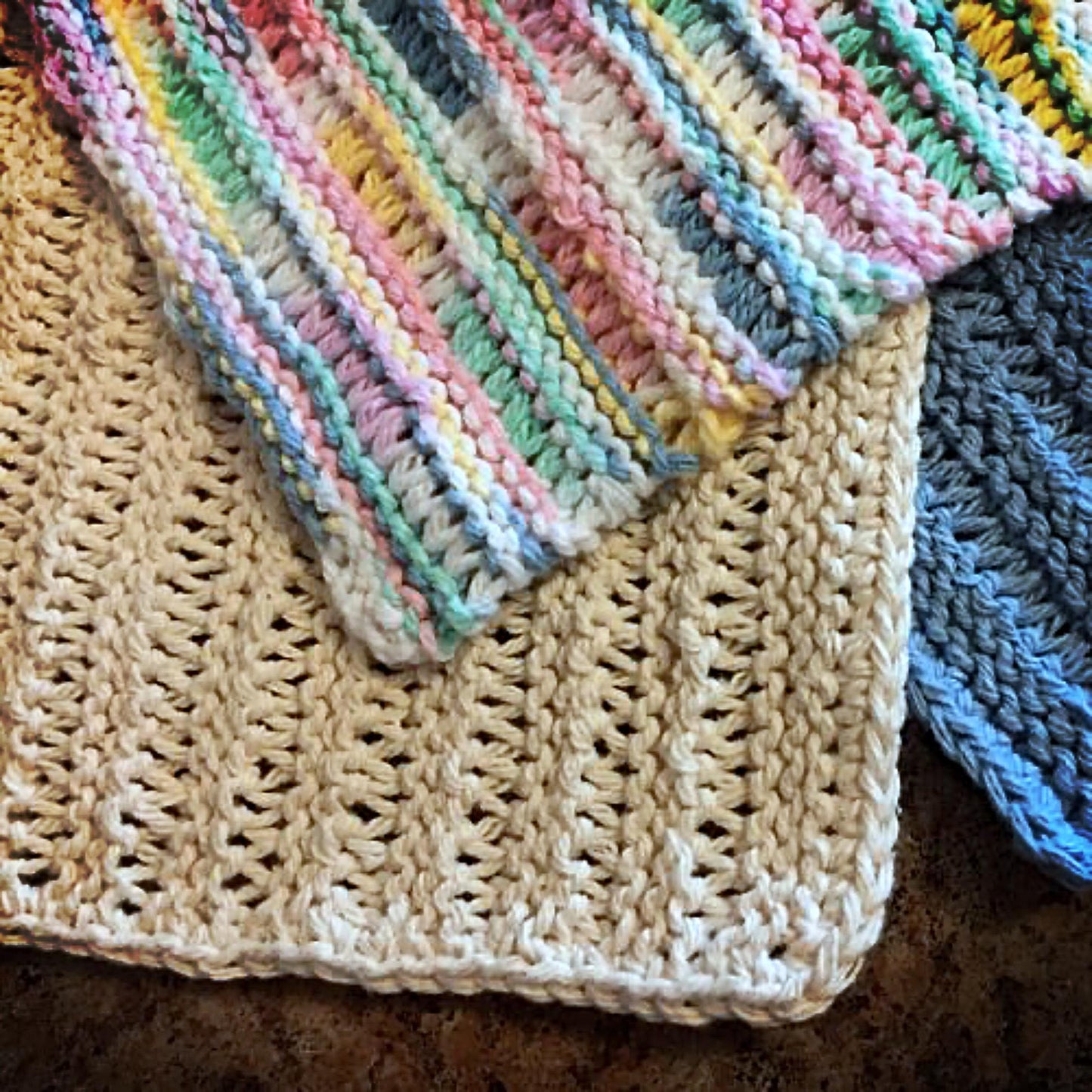 Beginner Knit Dishcloth Pattern PDF - Learn to Knit Step by Step with Video Tutorial