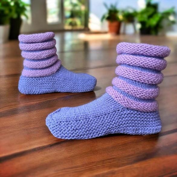 Knit 8 Slipper Styles – Knitting Pattern Collection for Adults – Booties, House Shoes & Moccasins – PDF Download
