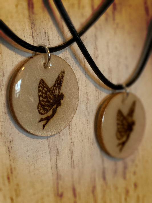 Fairy Pendant Necklace – Flying Fairy Silhouette Jewelry – Perfect Gift for Fairy Lovers & Fae Folk