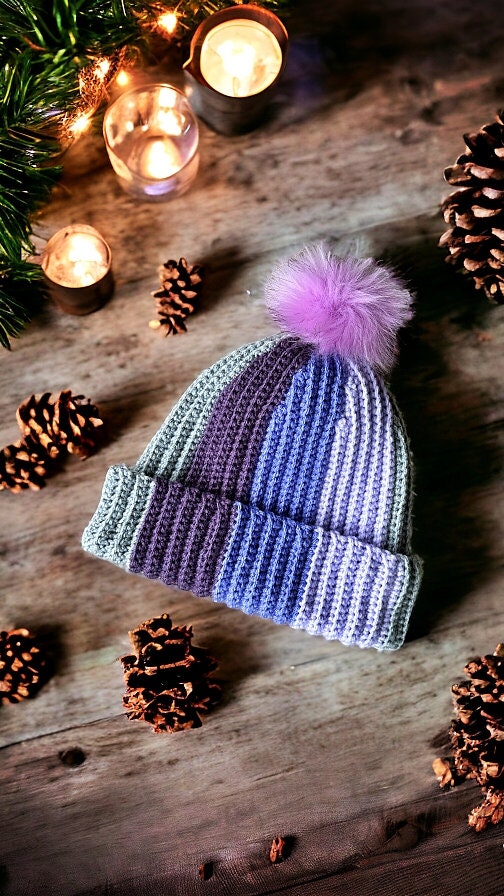 Crochet Pattern - Crochet Beanie Pattern - Crocheted Hat Pattern - Easy to Crochet Hat Tutorial w Photos - Crochet Thick Hat - English ONLY