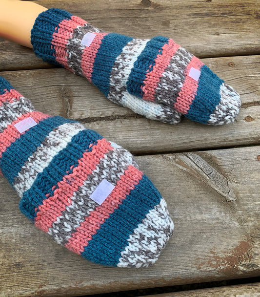 Fold-Back Flip-Top Mitts Knitting Pattern | Fingerless Mittens PDF - Granny Gloves, Half Gloves, Half Mitts - English Only