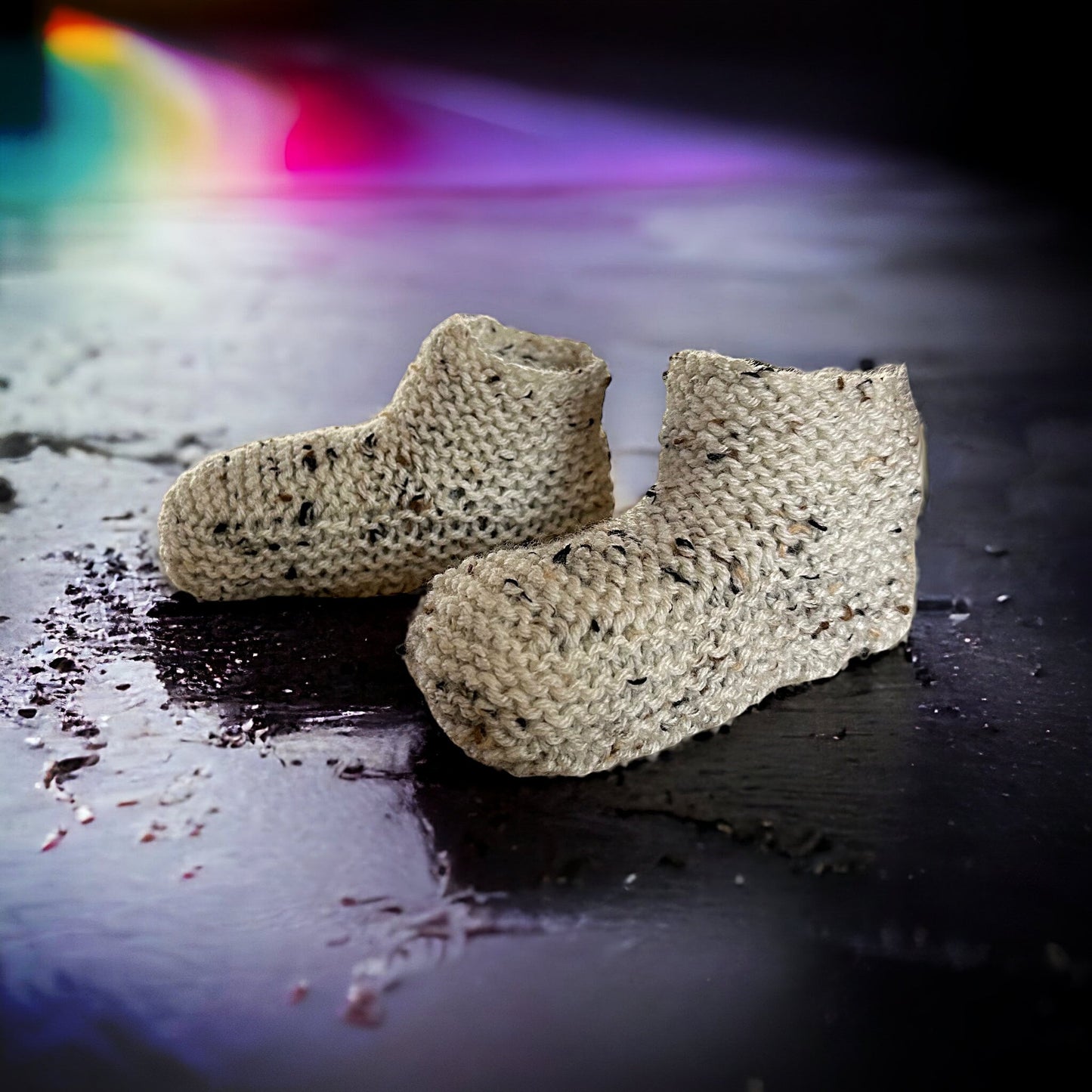 Knitting Pattern - Moccasin Slippers with a Cuff for Children - With Full How-to VIDEO! Knitting Tutorial - Learn to Knit - English Only!