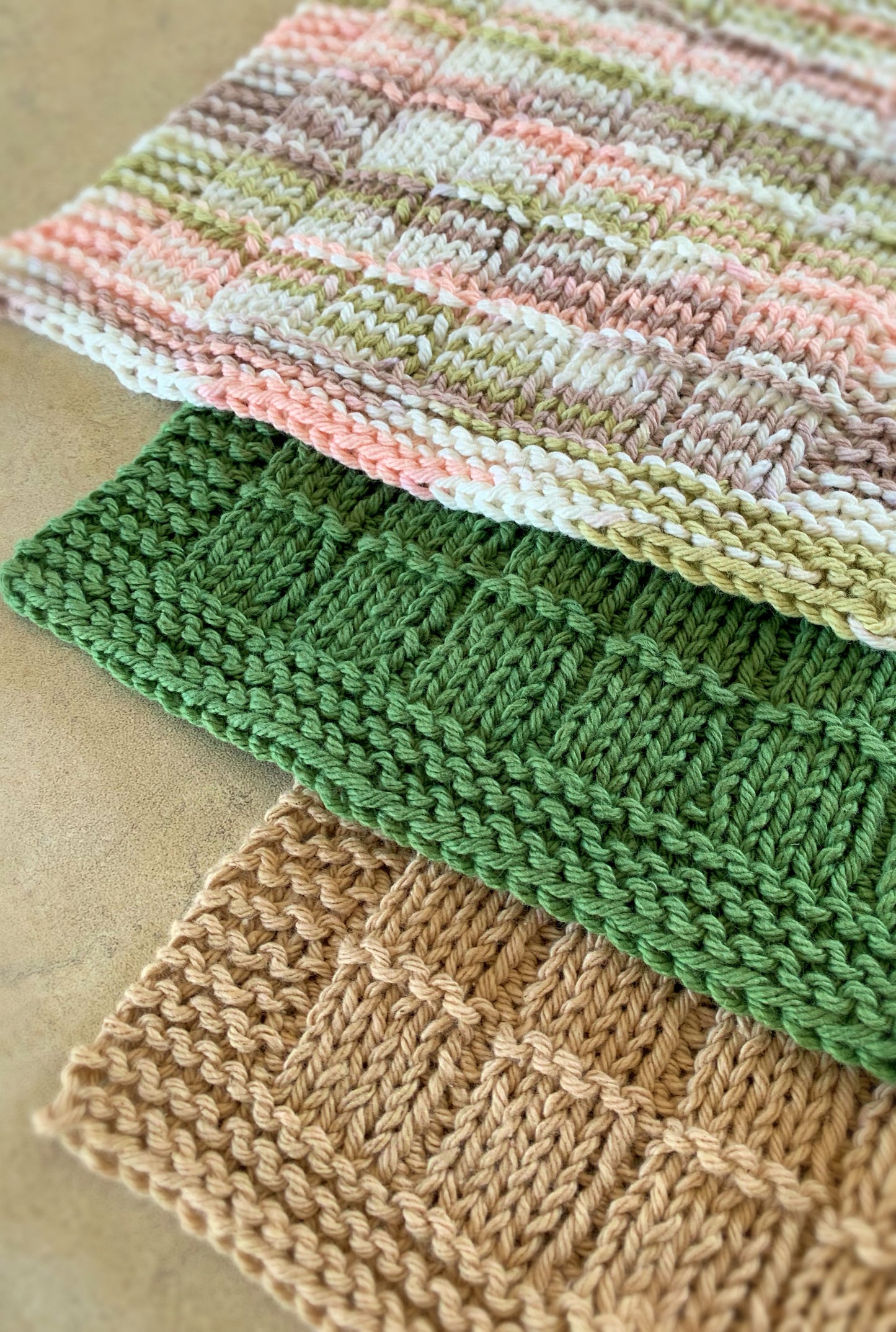 Bars and Stripes Knitted Dishcloth Pattern PDF