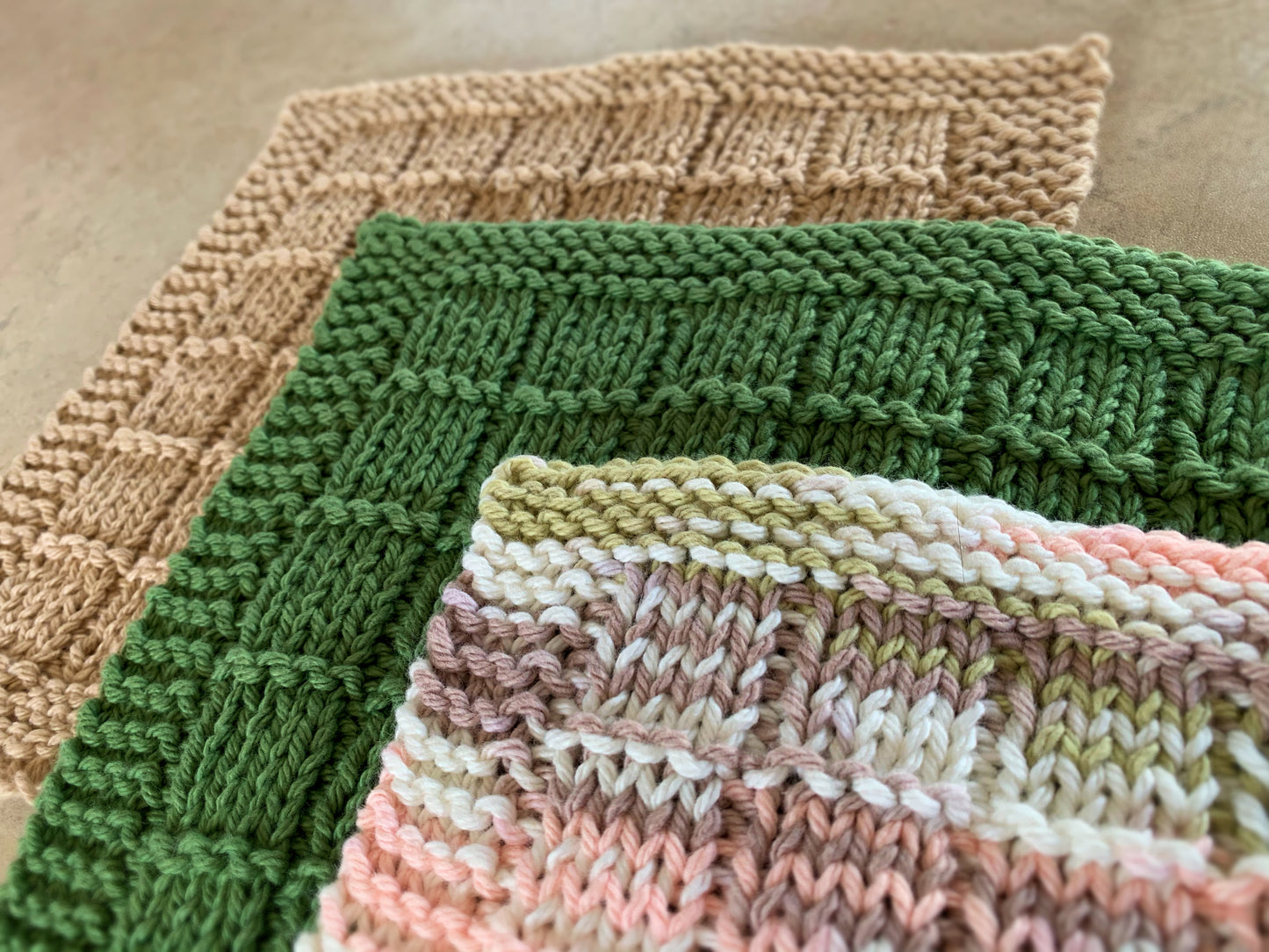 Bars and Stripes Knitted Dishcloth Pattern PDF