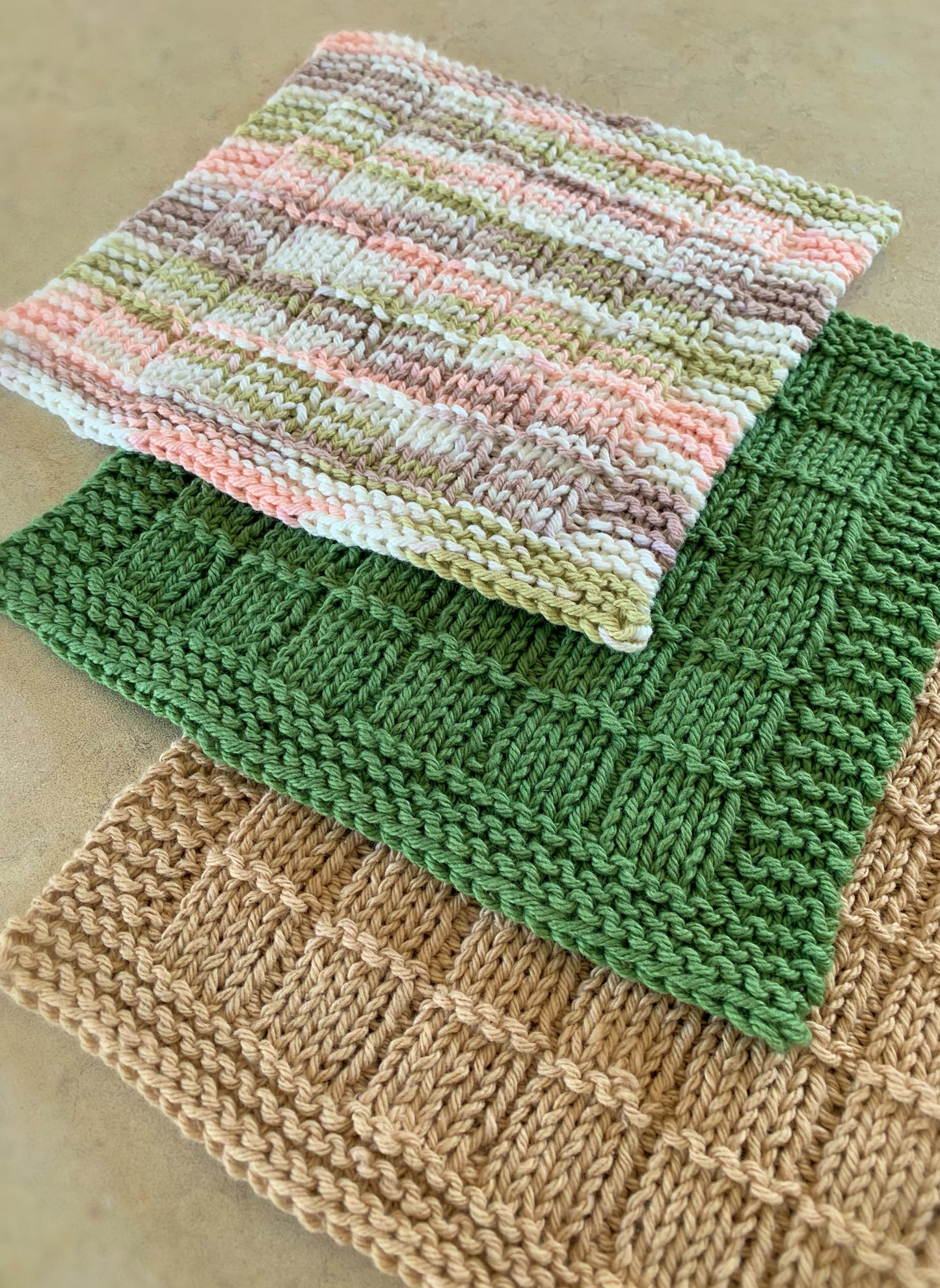 Bars and Stripes Knitted Dishcloth Pattern PDF