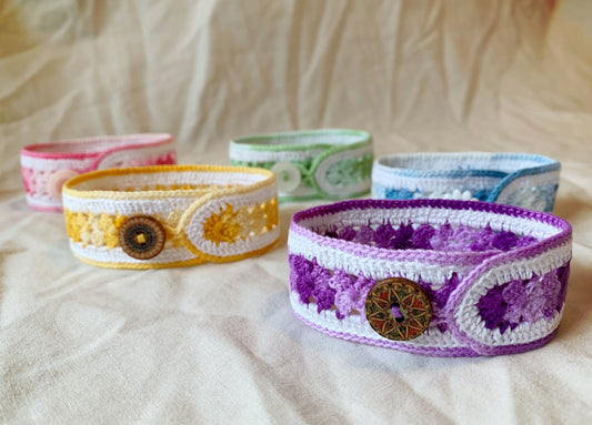 Boho Cottagecore Bracelet – Pink, Yellow, Purple, Blue & Green Festival Jewelry