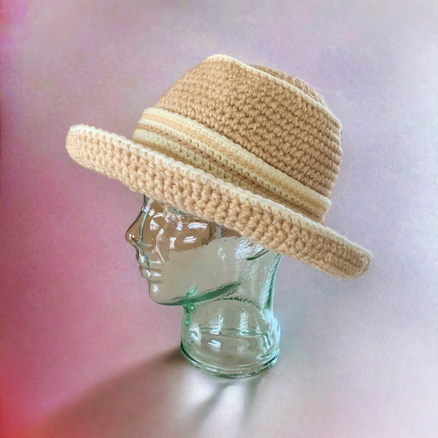 Crochet Pattern - 3 Hats in 1 - How to Crochet a Sun Hat with Flower - Easy Bucket Hat - Cowboy Cowgirl Hat - PRINTABLE - English Only