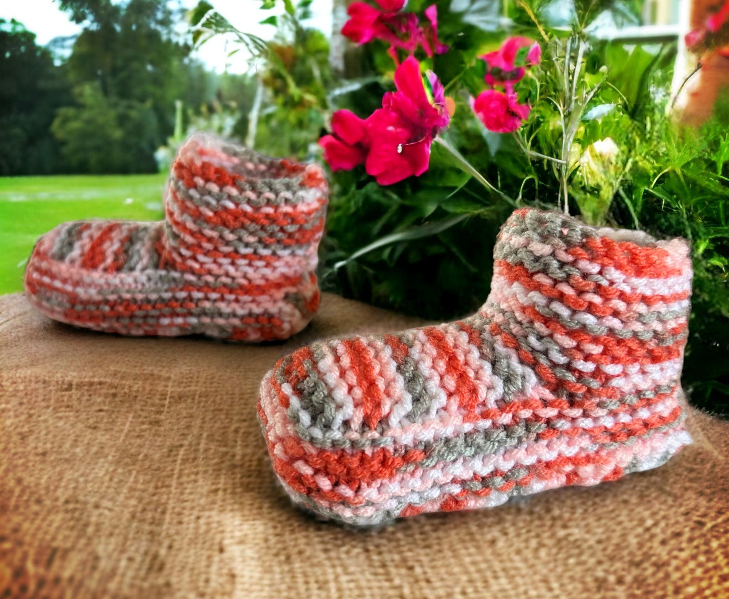 Knitting Pattern - Moccasin Slippers with a Cuff for Children - With Full How-to VIDEO! Knitting Tutorial - Learn to Knit - English Only!