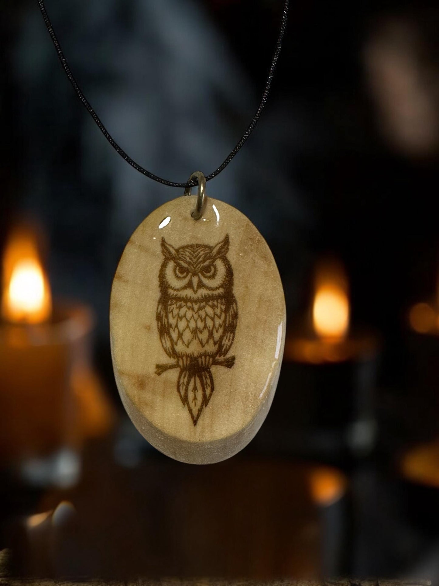 Handmade Owl Necklace - Unique Owl Pendant - Witchy Jewelry Gift for Women - Mystical Owl Necklace