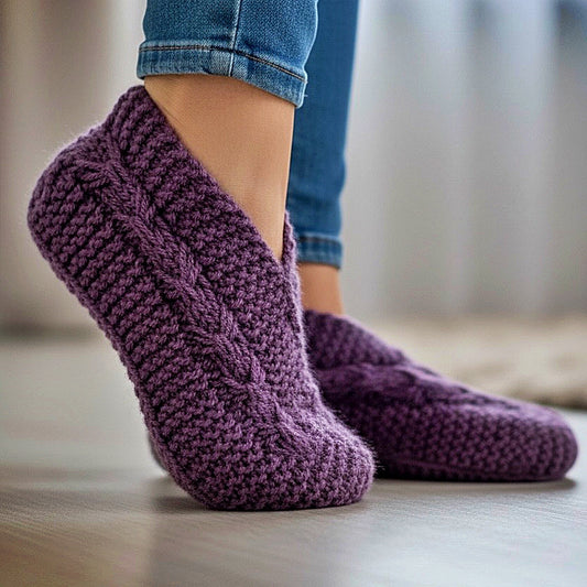 Easy to Knit Bow Slippers Tutorial - Knitting Pattern with Video Tutorials!