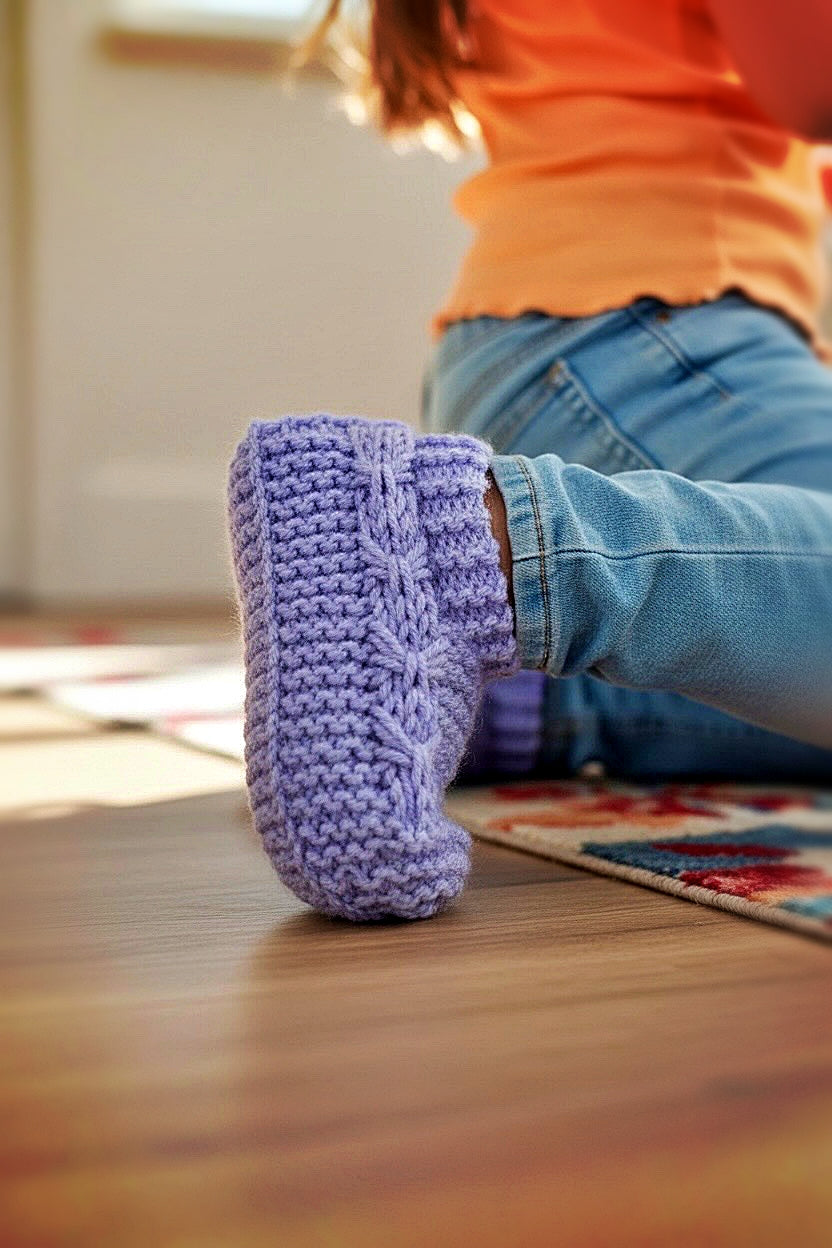 Easy to Knit Bow Slippers Tutorial - Knitting Pattern with Video Tutorials!