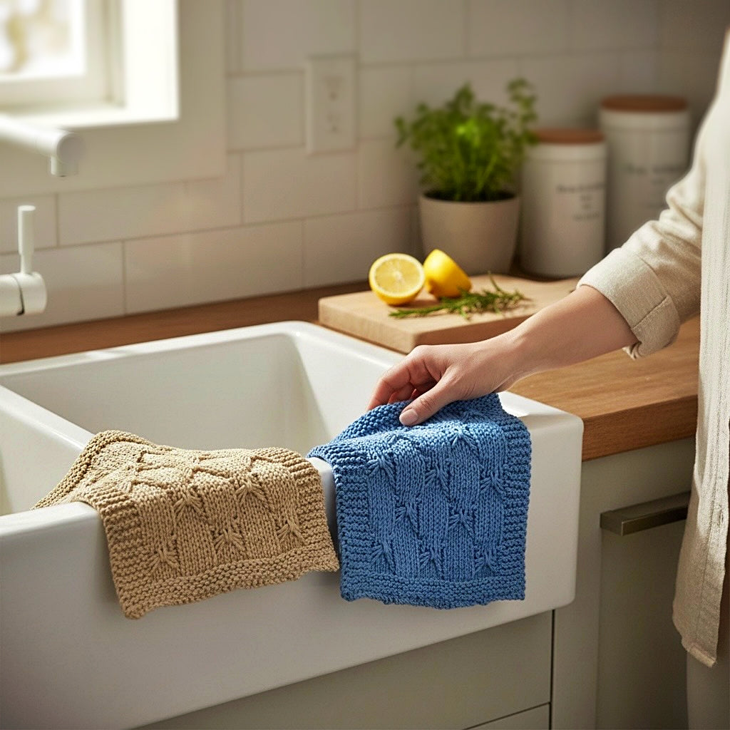 Cute AF Bows Dishcloth Knitting Pattern (with Video Tutorials)