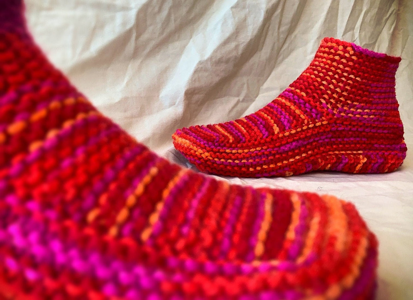 Knitting Pattern - Moccasin Slippers with a Cuff - Now with How-to VIDEO! - Knitting Tutorial for Tablet, Phone or Computer - English Only