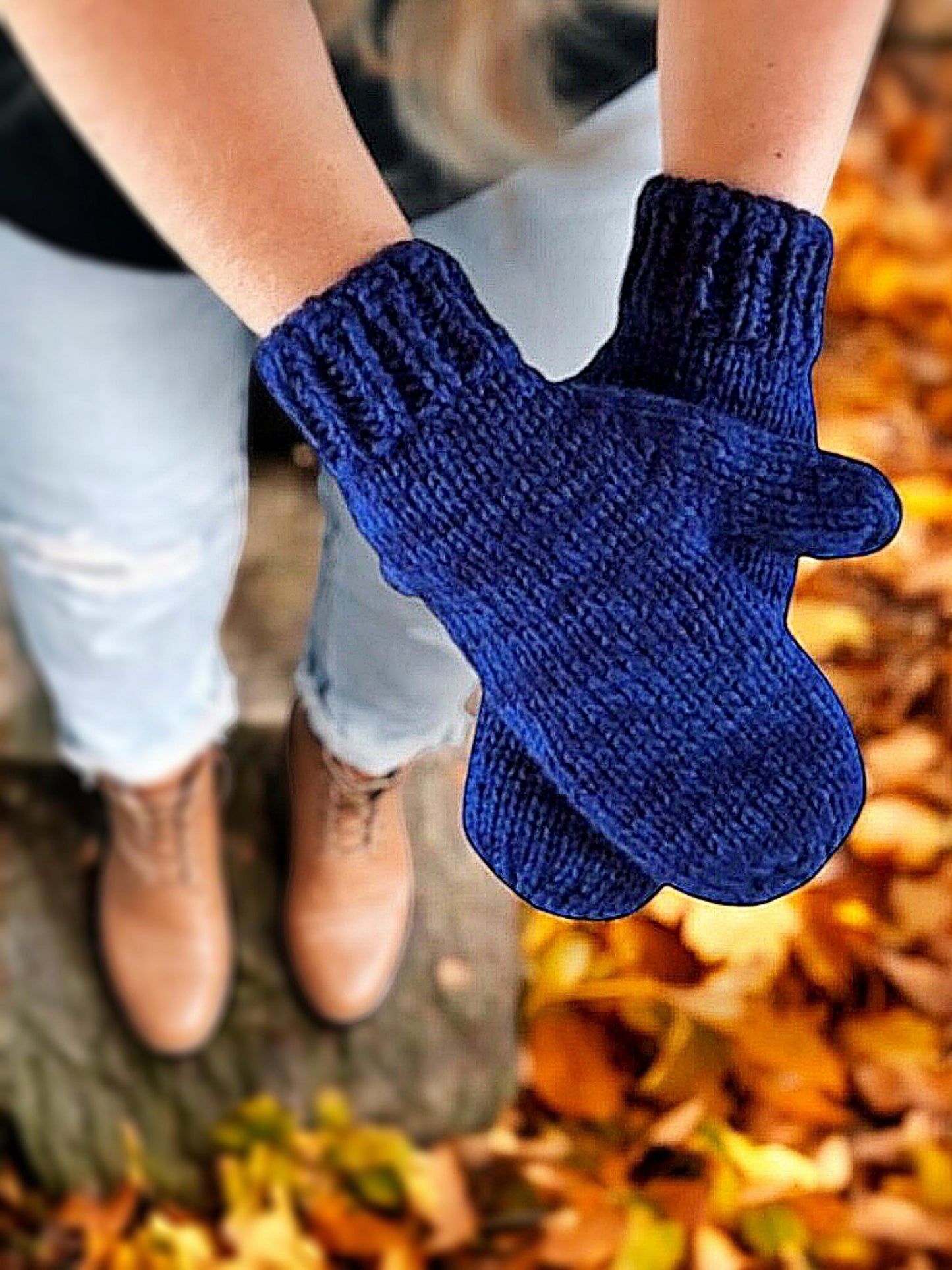 Quick Easy Knit Mittens Pattern, Knit Flat on 2 Needles - Extra Thick, Beginner Friendly, Adult Sizes - Instant PDF Download - English Only