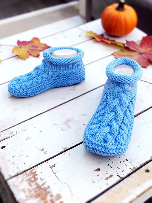 Cozy Cable Slippers Knitting Pattern | Adult House Shoes & Booties PDF Pattern