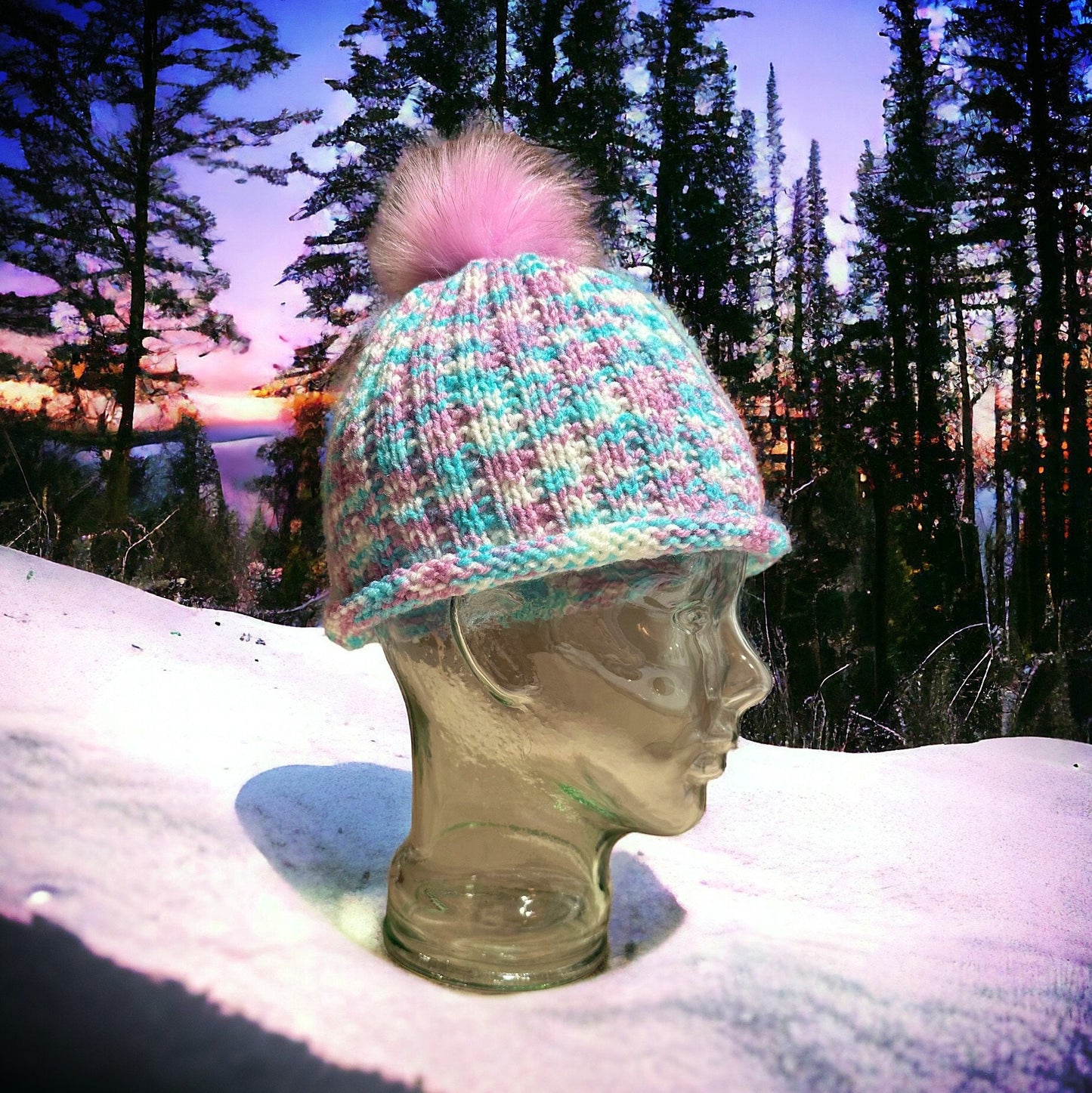 Knitting Pattern - Beanie or Toque - Winter Hat Knit Flat on Straight Needles, Easy to Knit Beanie, Simple Toque Pattern - English Only