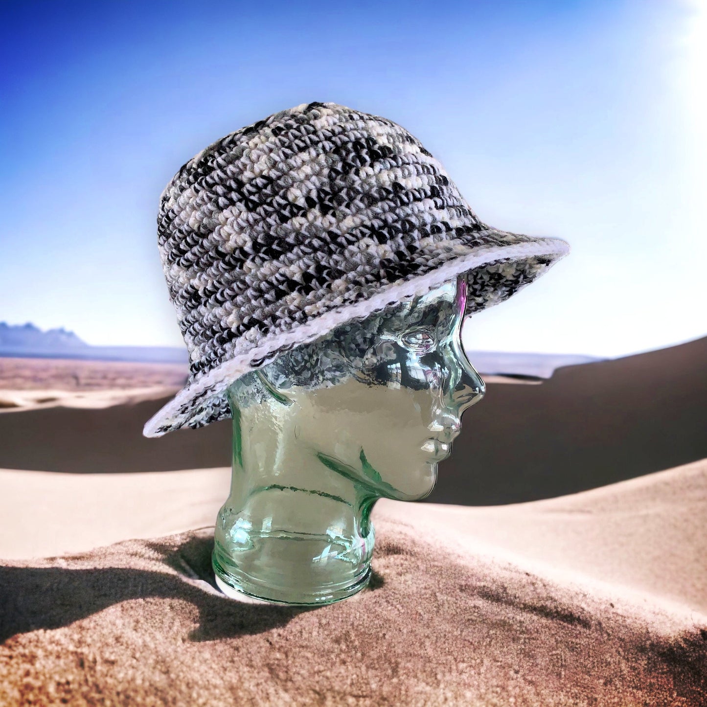 Crochet Pattern - 3 Hats in 1 - How to Crochet a Sun Hat with Flower - Easy Bucket Hat - Cowboy Cowgirl Hat - PRINTABLE - English Only