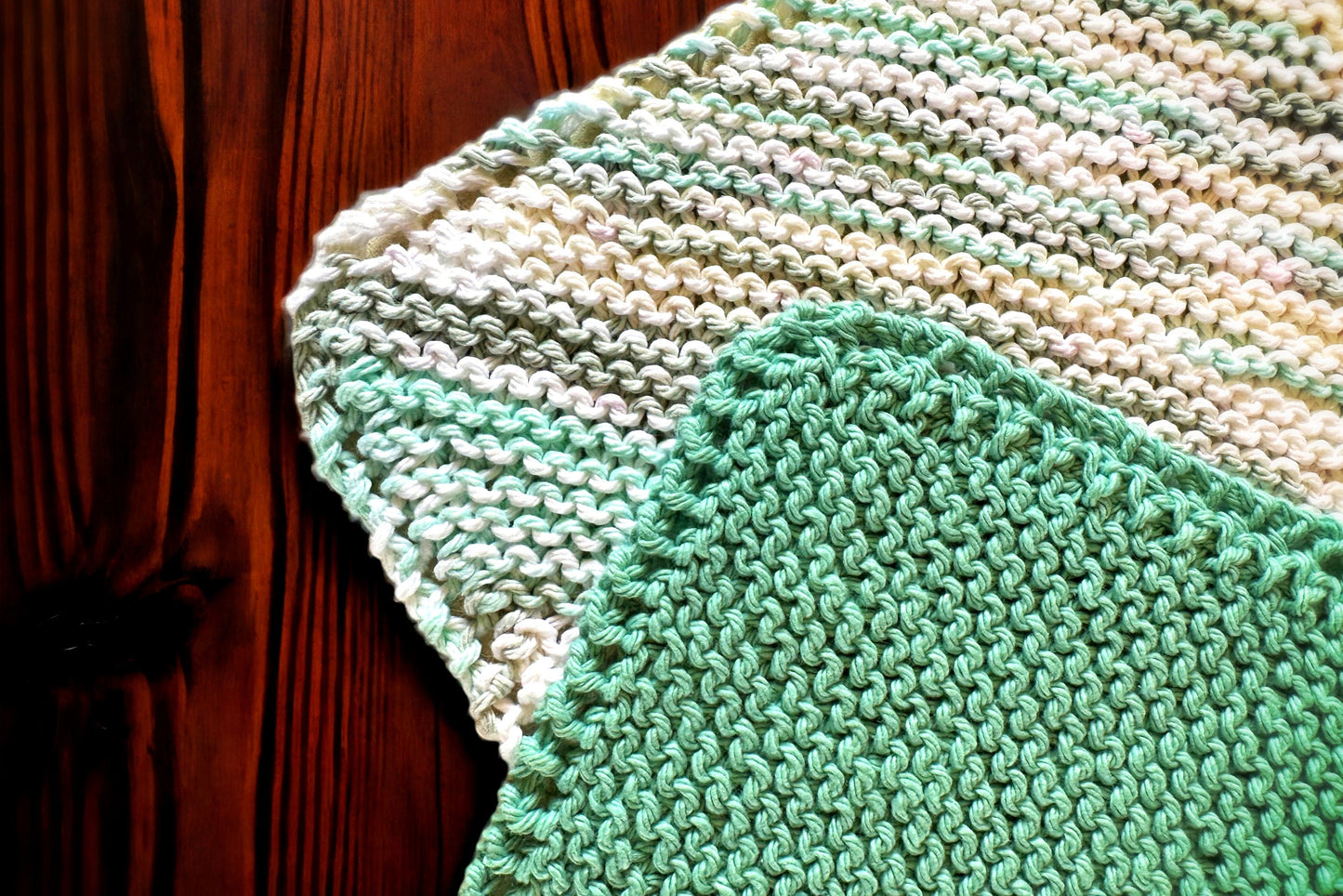 Knitting Patterns - Seven Knit Dishcloth Designs -  Learn to KNIT! - Includes Video Tutorials! - Great for Beginners - Washcloth - English
