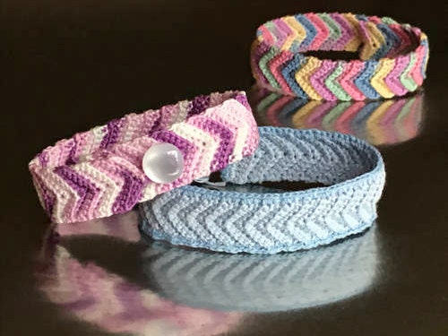 Crochet Pattern - Crocheted Flower and Friendship Bracelet - PDF Tutorial - Crochet Jewelry Pattern - English Only