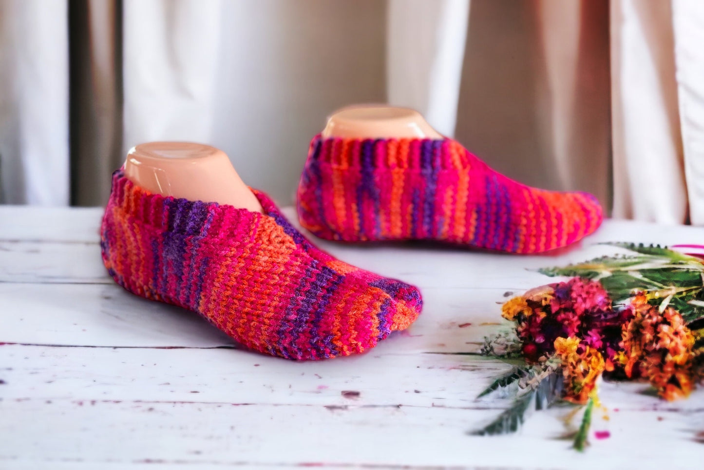 Easy Slip-On Slippers Knitting Pattern