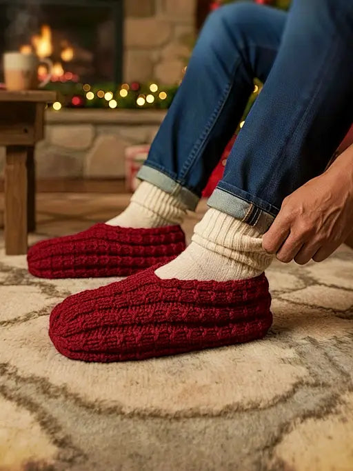 Easy to Knit Slippers Knitting Pattern - PDF Tutorial - English Only