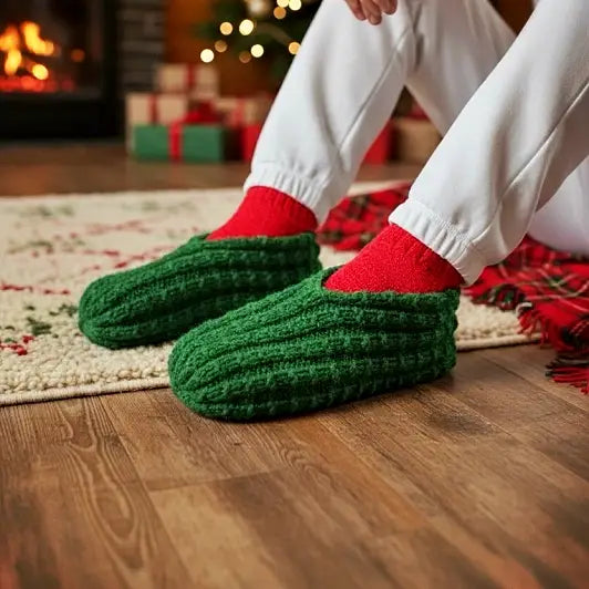 Easy to Knit Slippers Knitting Pattern - PDF Tutorial - English Only