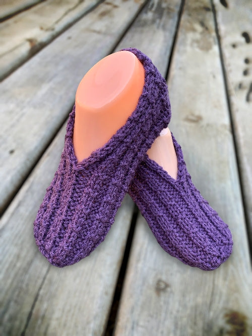 Easy to Knit Slippers Knitting Pattern - PDF Tutorial - English Only