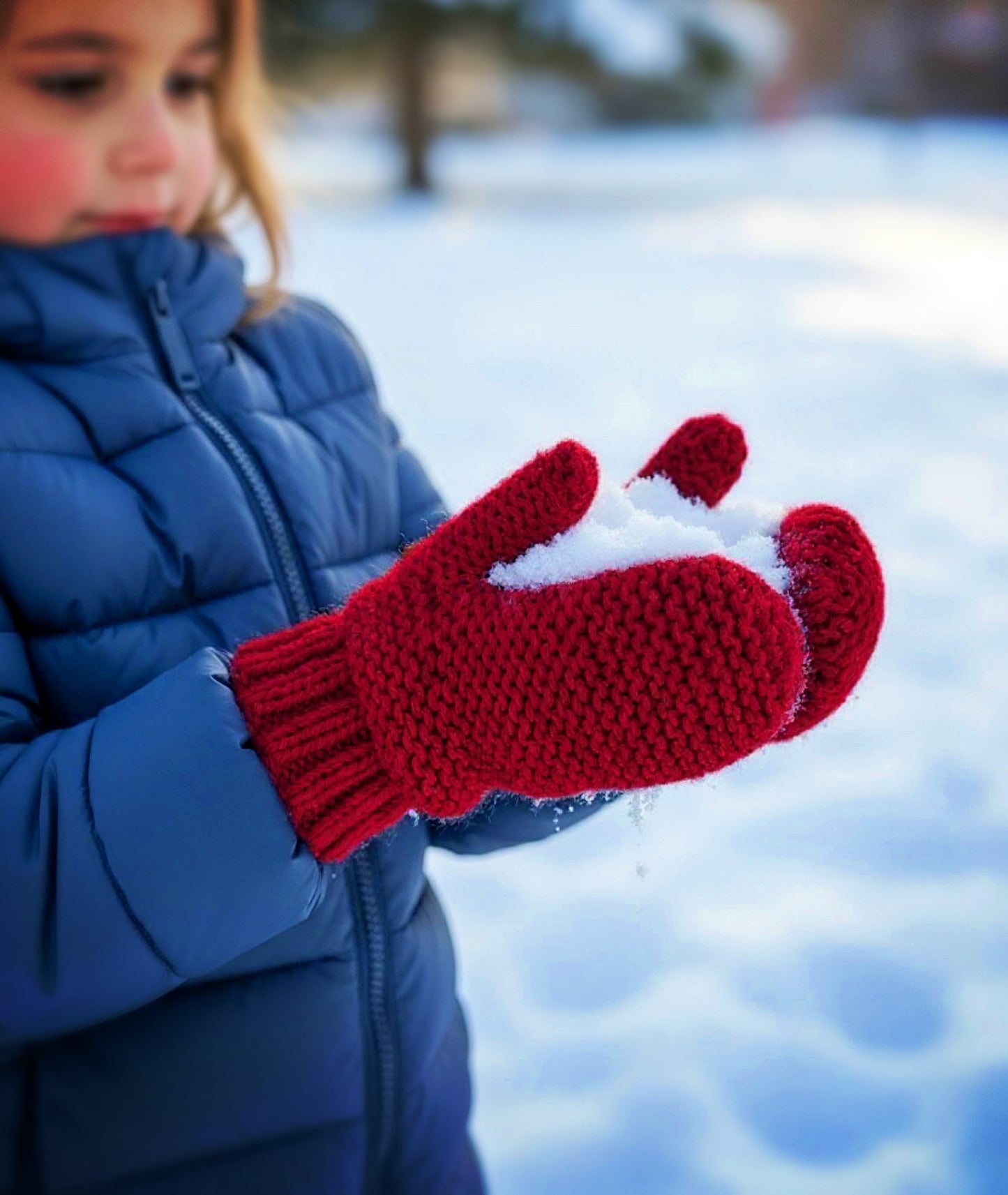 Easy Knit Mittens Pattern – Sizes for Children, Teens, and Adults – Flat-Knit PDF Download